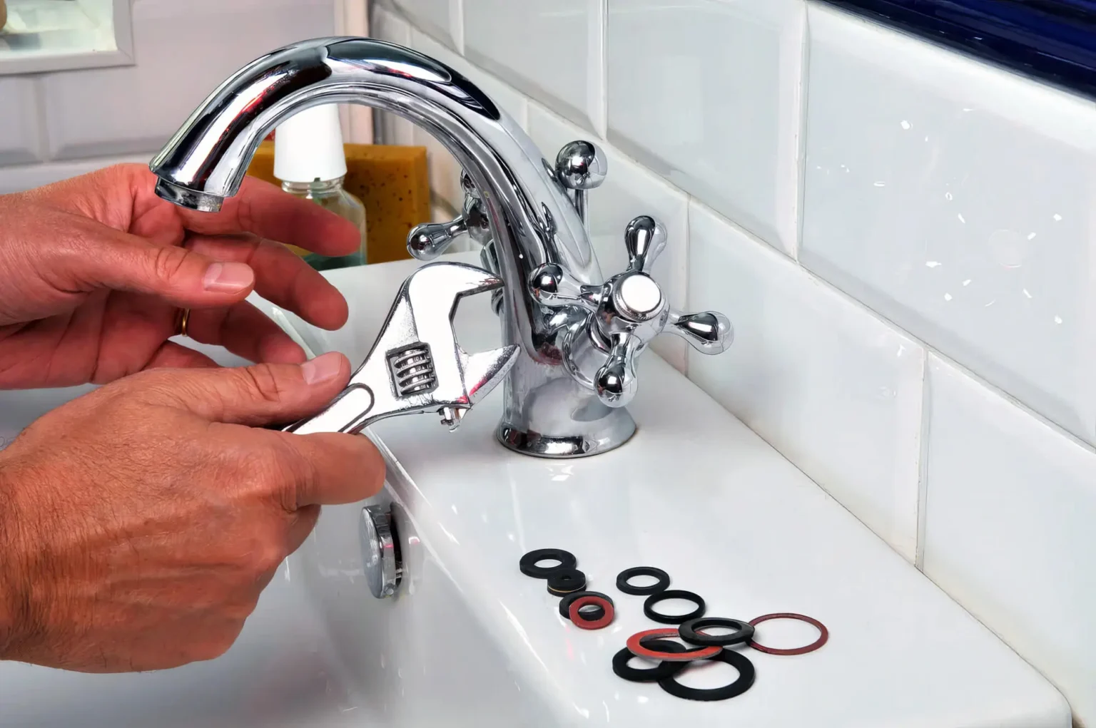 Plumber maintaining a bathroom faucet in Camarillo