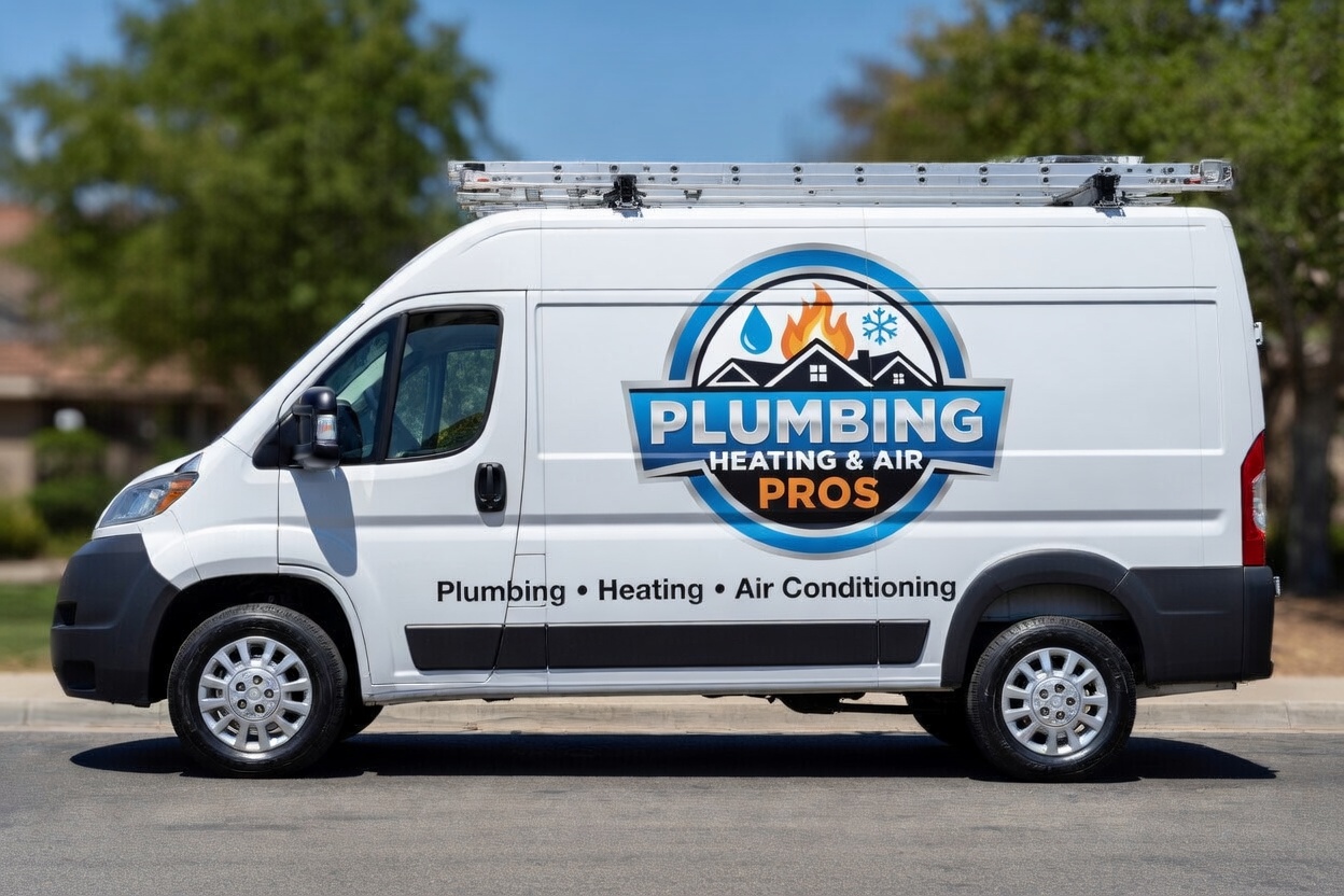 Local plumbing heating and air service van serving Camarillo